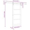 vidaXL Porta scorrevole ORKDAL Naturale 86 x 198,5 cm