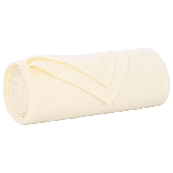 vidaXL Coperte da Pile 24 pcs Crema 200 x 150 cm Panno
