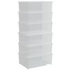 vidaXL Contenitori in Plastica 6 pz 10 L Impilabili