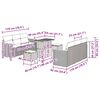 vidaXL Set Divano da Giardino 11 pcs Beige e Crema polyrattan