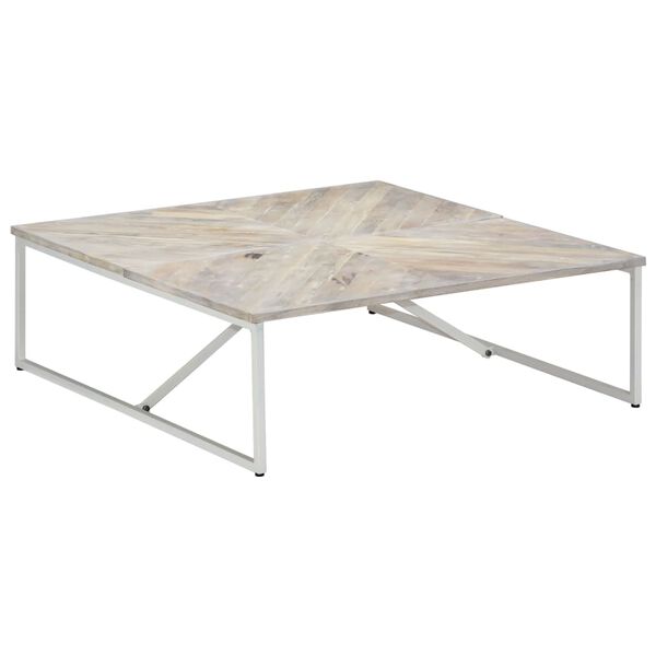 vidaXL Tavolino da Salotto 110x110x36 cm in Legno Massello di Mango