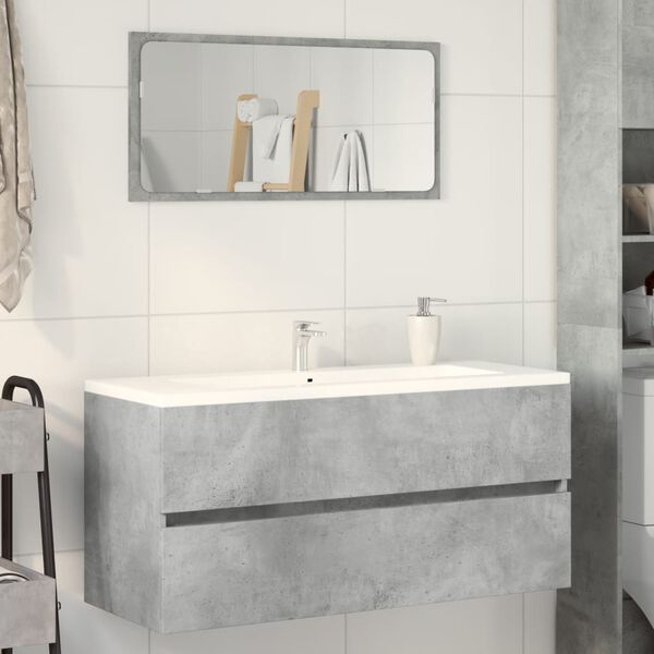 vidaXL Mobile Lavabo Grigio Cemento 100x38,5x45cm in Legno Multistrato