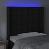 vidaXL Testiera a LED Nera 83x16x118/128 cm in Similpelle