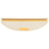 vidaXL Tappetini per scale 15 pz 65x21x4 cm Bianco e Marrone Semicircolari Grandi