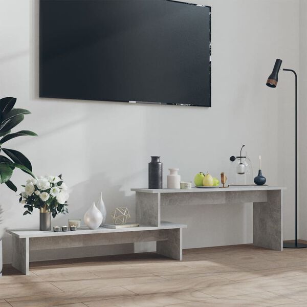vidaXL Mobile Porta TV Grigio Cemento 180x30x43cm in Legno Multistrato