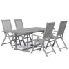 vidaXL Set da Pranzo per Giardino 5 pz in Legno Massello di Acacia