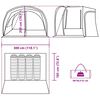 vidaXL Tenda da Campeggio per Auto per 4 Persone Verde Impermeabile