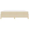 vidaXL Struttura del letto con materasso Crema 200 x 200 cm Tessuto