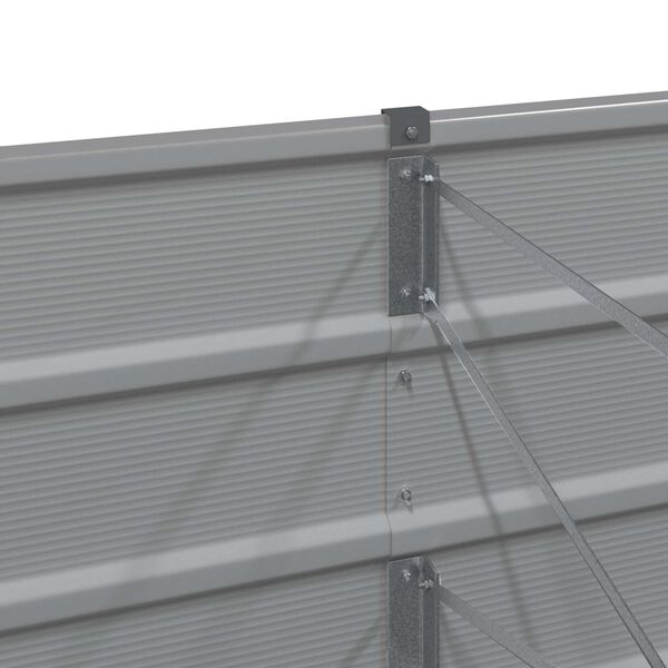 vidaXL Fioriera Grigio chiaro 600 x 80 x 45 cm Acciaio