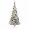 vidaXL Albero di Natale con 300 LED con supporto Argento 180 cm PET