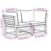 vidaXL Divano da Giardino con Cuscini 2 Posti Legno Massello di Acacia