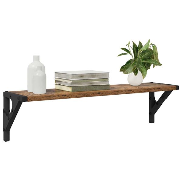 vidaXL Scaffali da parete 2 pcs Legno vecchio 60 x 15 x 15,5 cm