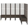 vidaXL Fioriera da Giardino con Traliccio Marrone 200x160x142 cm in PP