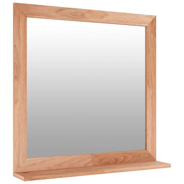 vidaXL Specchio da Parete 55x55 cm in Legno Massello di Noce