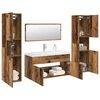 vidaXL Set Mobili da Bagno 5 pz Legno Antico in Legno Multistrato