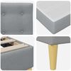 vidaXL Struttura letto con materasso Grigio chiaro 120 x 190 cm