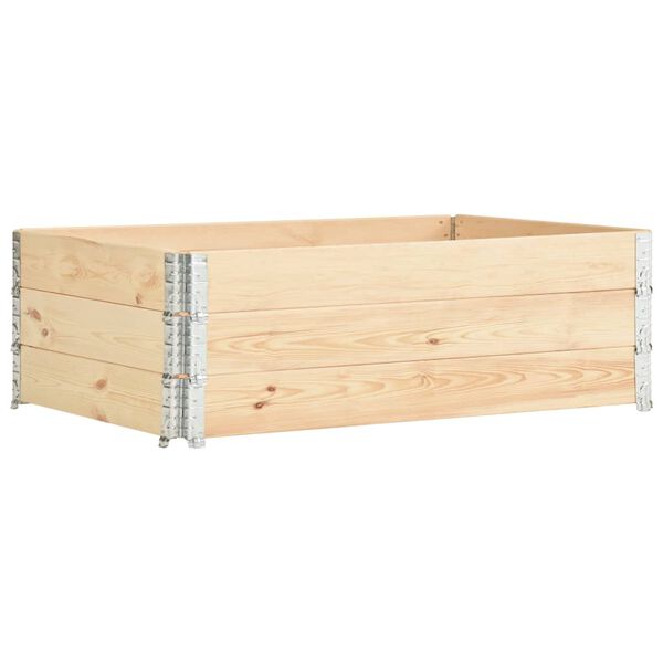 vidaXL Collari per Pallet 3 pz 50x150 cm in Legno Massello di Pino