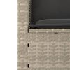vidaXL Set Divano da Giardino 3pz con Cuscini Grigio Chiaro Polyrattan