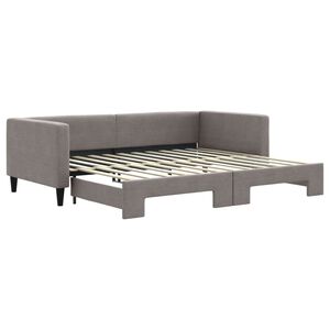 vidaXL Divano Letto con Letto Estraibile Tortora 90x200 cm in Tessuto