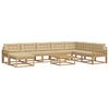 vidaXL Set di divani da esterno 9 pz Bianco e Beige