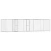 vidaXL Gabbia per cani Argento 800 x 200 x 200 cm Acciaio zincato