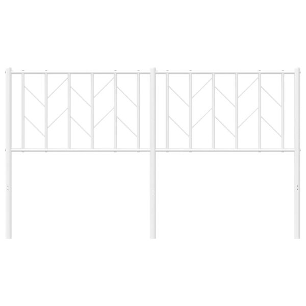 vidaXL Testiera di Ricambio in Metallo Bianco 150 cm