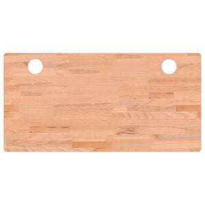 vidaXL Piano per Scrivania 110x55x1,5 cm in Legno Massello di Faggio