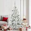 vidaXL Albero di Natale Artificiale con Rami Pieghevoli Bianco 180 cm