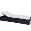 vidaXL Lettino polyrattan Nero