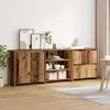 vidaXL Credenza 3 pcs Legno vecchio 70 x 41 x 75 cm Legno multistrato