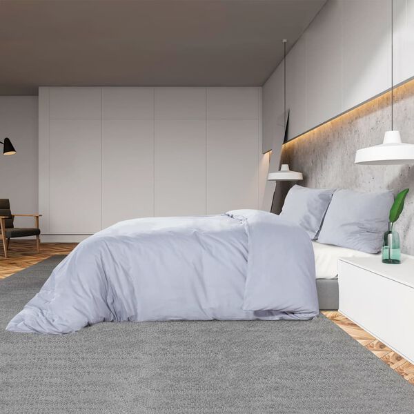 vidaXL Set Copripiumino Grigio 240x220 cm in Cotone