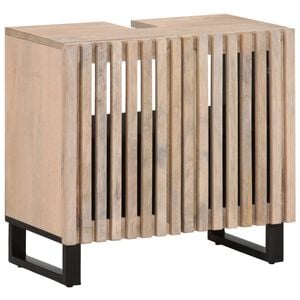 vidaXL Mobile Lavabo da Bagno 62x34x58cm in Legno Massello di Mango