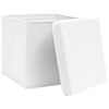 vidaXL Contenitori con Coperchi 10 pz 28x28x28 cm Bianco