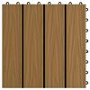 vidaXL Piastrella per Decking 11 pcs Teak riciclato 30 x 30 cm WPC