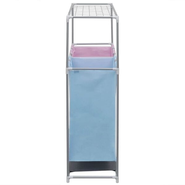 vidaXL Struttura Portabiancheria a 2 Sezioni con Stendibiancheria