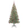 vidaXL Albero di Natale Artificiale Imbiancato con Luci LED 180 cm