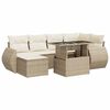 vidaXL Set Divani da Giardino 7 pz con Cuscini Beige in Polyrattan