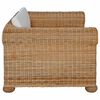 vidaXL Set di Divani 2 pz con Cuscini in Rattan Naturale