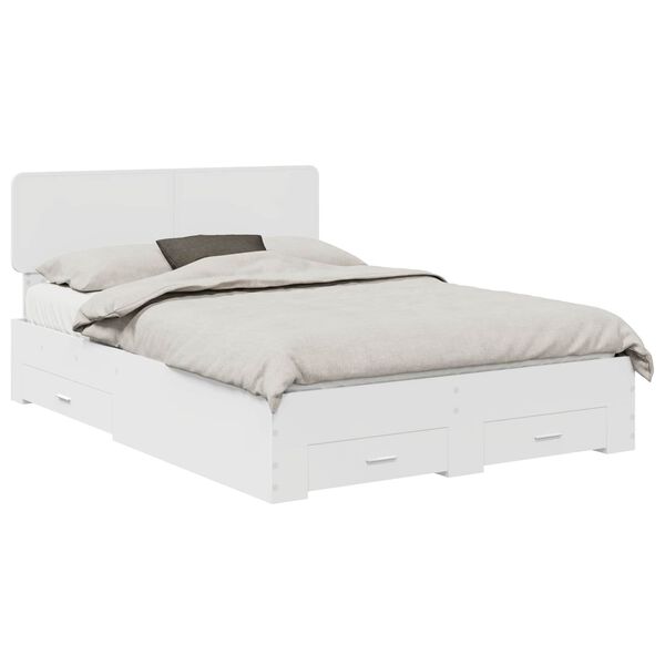 vidaXL Struttura del letto Bianco 140 x 190 cm Legno multistrato