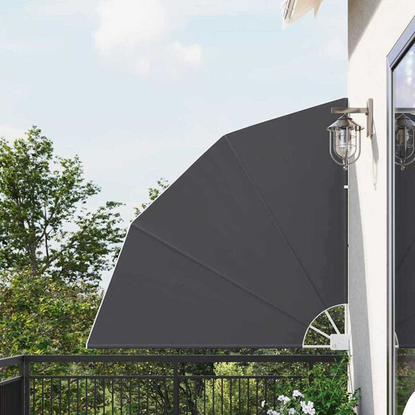vidaXL Schermo di Privacy per Balcone Nero 140 x 140 cm Tessuto