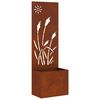 vidaXL Schermo per privacy in giardino Traforo Ruggine 50 x 150 cm
