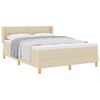 vidaXL Letto a molle con cuscino Crema 200 x 140 cm Tessuto
