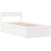 vidaXL Letto senza Materasso Bianco 75x190 in Legno Massello di Pino