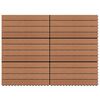 vidaXL Piastrella per Decking 6 pcs Marrone 60 x 30 cm WPC