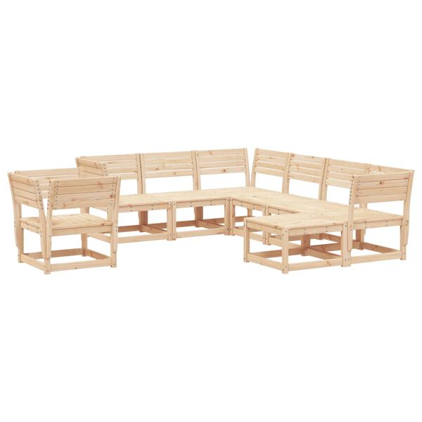 vidaXL Set Salotto da Giardino 8 pz in Legno Massello di Pino