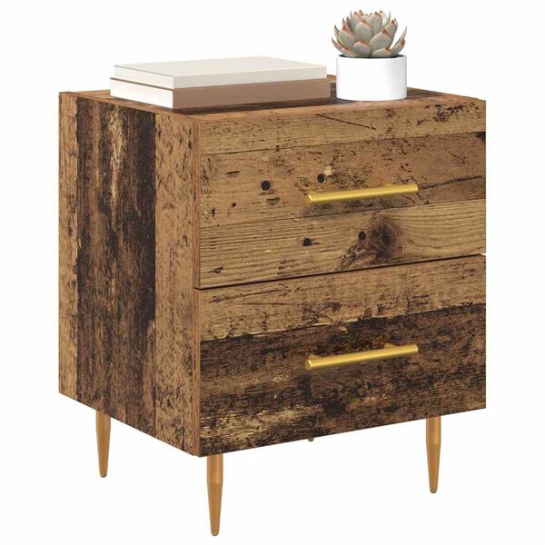 vidaXL Armadio da Notte con cassetto Legno vecchio 40 x 35 x 47,5 cm