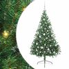 vidaXL Albero di Natale artificiale con luci integrate Verde 180 cm