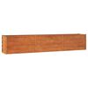 vidaXL Letto Rialzato da Giardino Ruggine 240x40x45 cm Acciaio Corten