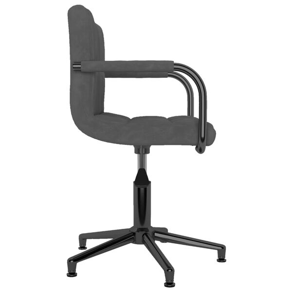 vidaXL Sedie da Pranzo Girevoli 4 pz Grigio Scuro in Velluto