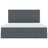 vidaXL Letto con testiera Grigio scuro 180 x 200 cm Velluto